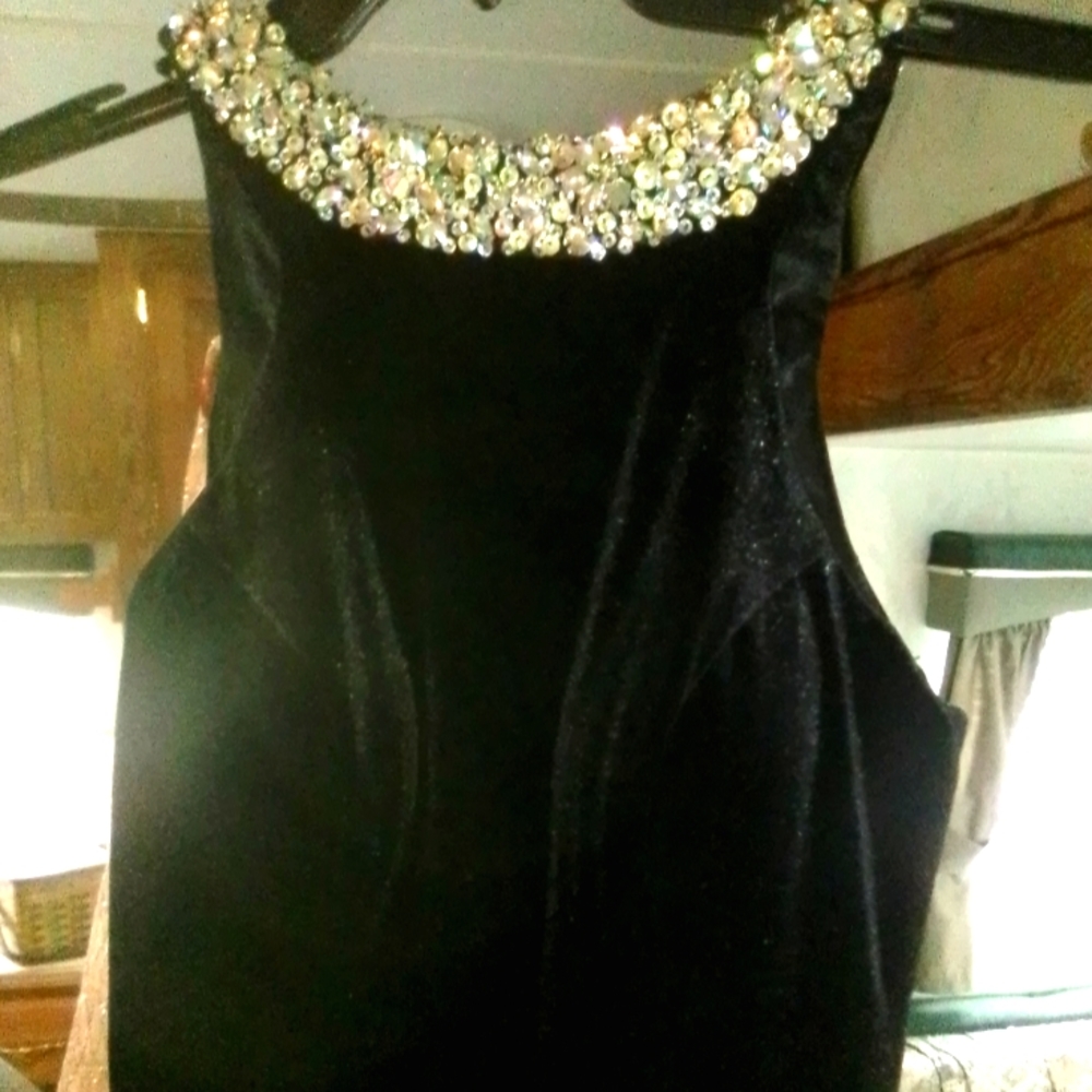 Formal Jewel-haltered Gown